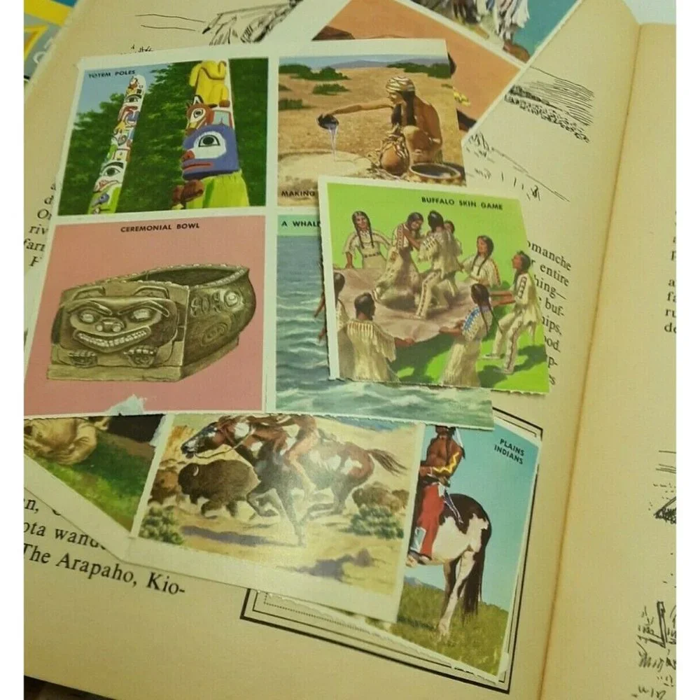 The Golden Book Of Indian Stamps 48 Native American 8th printing 1973